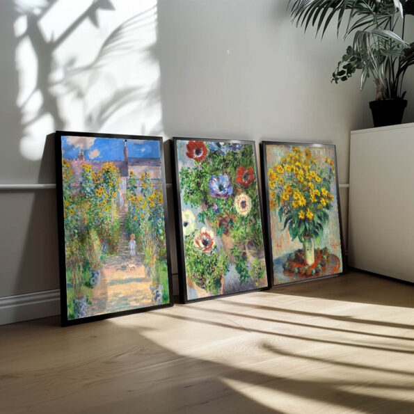 Dette plakatsæt er en dyb indføring i Van Goghs mere personlige og intime værker. Det udtrykker kunstnerens indre verden, hans følelser og refleksioner, gennem brugen af lys, skygger og farver. Hver plakat rummer en stærk emotionel appel, der skaber et nærvær, som får beskueren til at reflektere over både kunstnerens sindstilstand og sin egen oplevelse af verden. Disse plakatsæt fanger Van Goghs evne til at omforme verden omkring ham til noget dybt følelsesmæssigt og visuelt medrivende, uden at være bundet til specifikke værker.