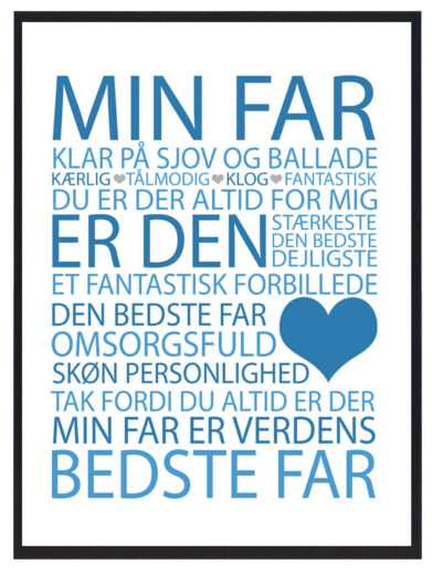 Min far - plakat (blå)