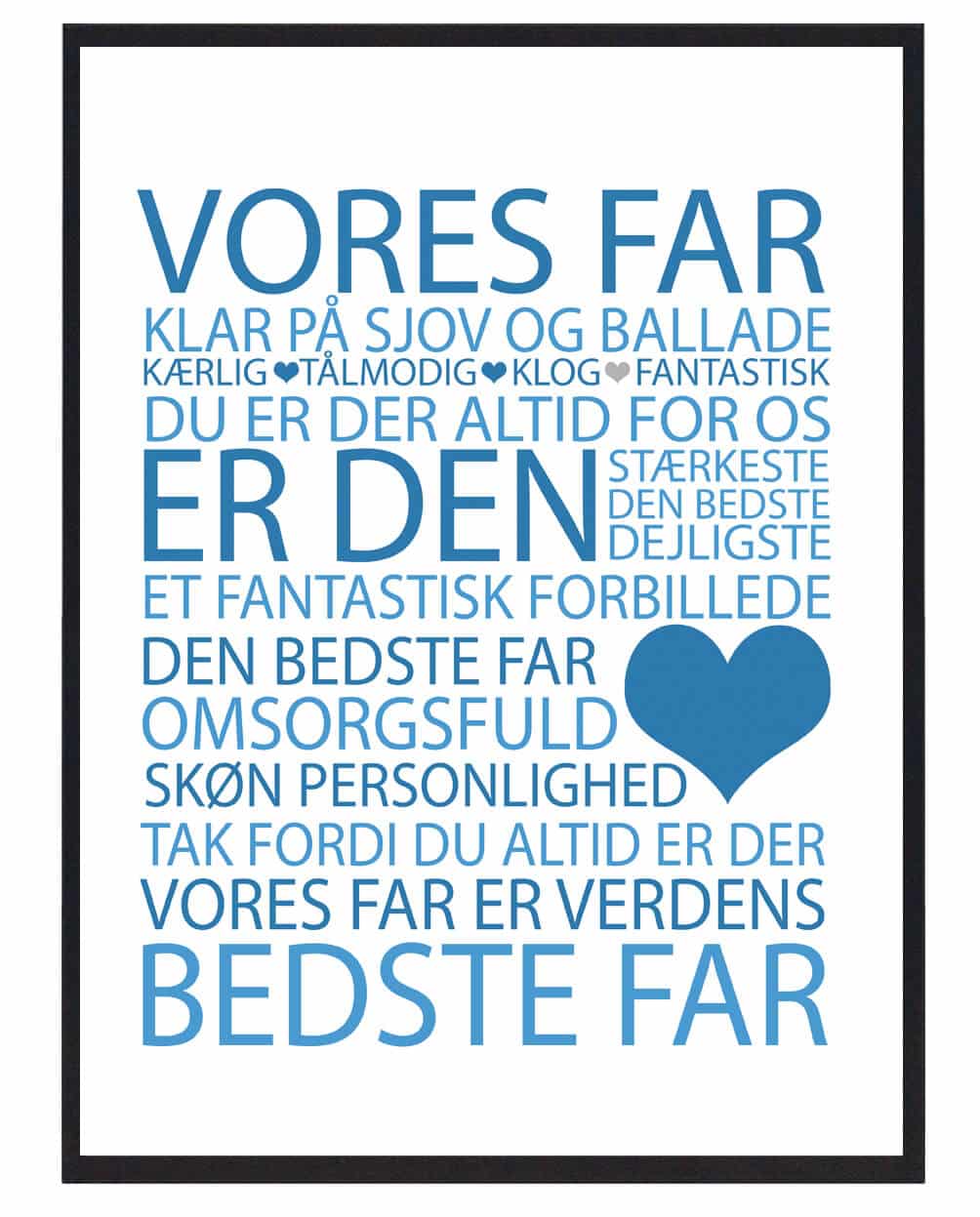 Vores far - plakat (blå)
