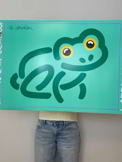 Bo Bendixen plakat med grøn frø, en stilfuld og limited edition tilføjelse til dit hjem. Kunst fra Bo Bendixen.