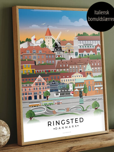 Canvas by plakat med RIngsted i farver