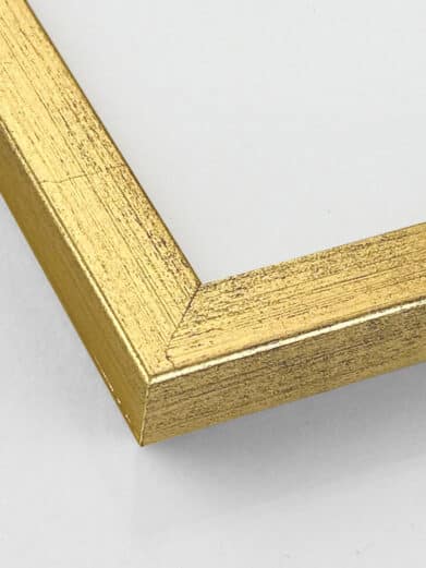 Detalje af en luksuriøs guld ramme fra Hoei Denmark. Elegant design og høj kvalitet træramme. Perfekt til dine billeder!