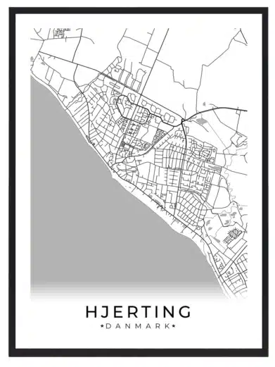 Hjerting byplakat - hvid