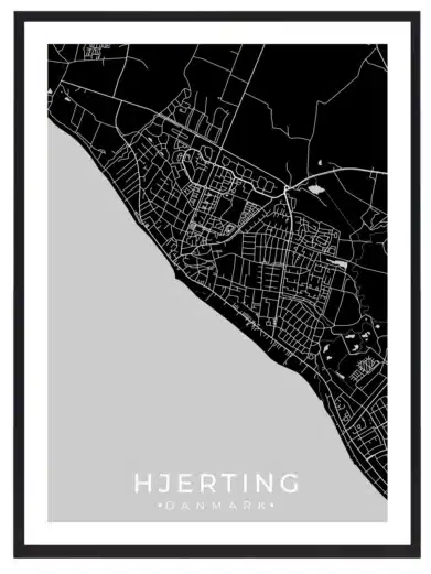 Hjerting by plakat - sort